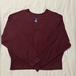 Old Navy Burgundy V-Neck Pullover